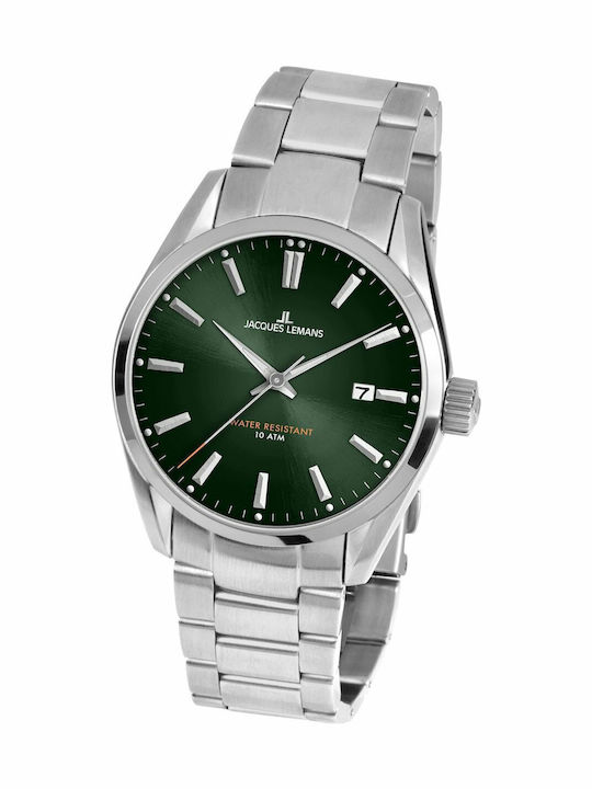 Jacques Lemans Derby Ανδρικό Ρολόι 40mm Μπαταρί...