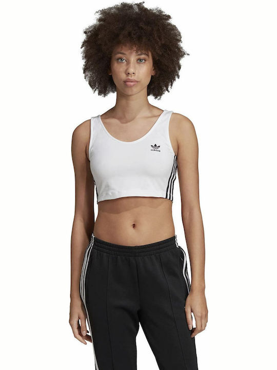 Adidas Feminină Sportivă Din bumbac Bluză Fără mâneci Albă