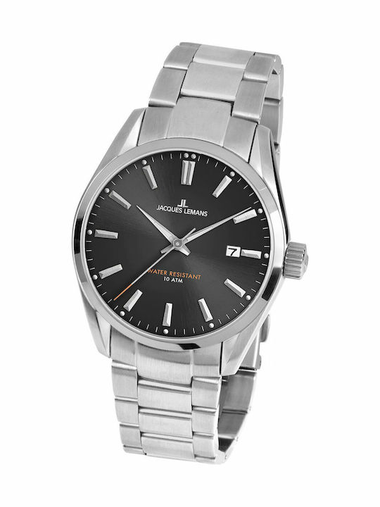 Jacques Lemans Derby Ανδρικό Ρολόι 40mm Μπαταρί...