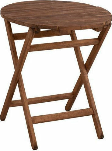 Limnos Outdoor Bar Foldable Wood Table Walnut 70x70x76cm