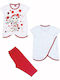 Kids' Set with Leggings Summer 2pcs White
