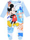 Disney Mickey Baby Bodysuit Long-Sleeved Light Blue