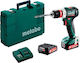 Metabo PowerMaxx BS 12 BL Q Battery Drill Driver 12V 2x2Ah