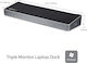 StarTech USB-A Dockingstation für Laptop mit HDMI/DisplayPort 4K PowerDelivery Ethernet und Bildschirmverbindungen für 3 Monitore Schwarz (USB3DOCKH2DP)