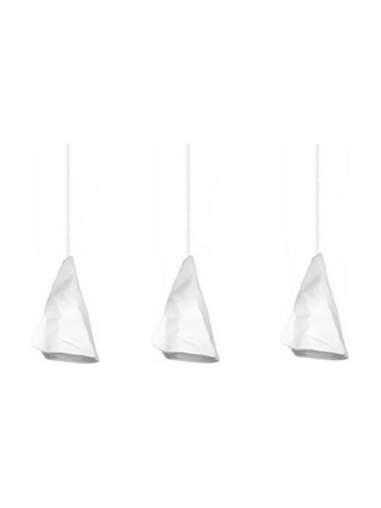 Luma Pendant Light Three-Light Rail White