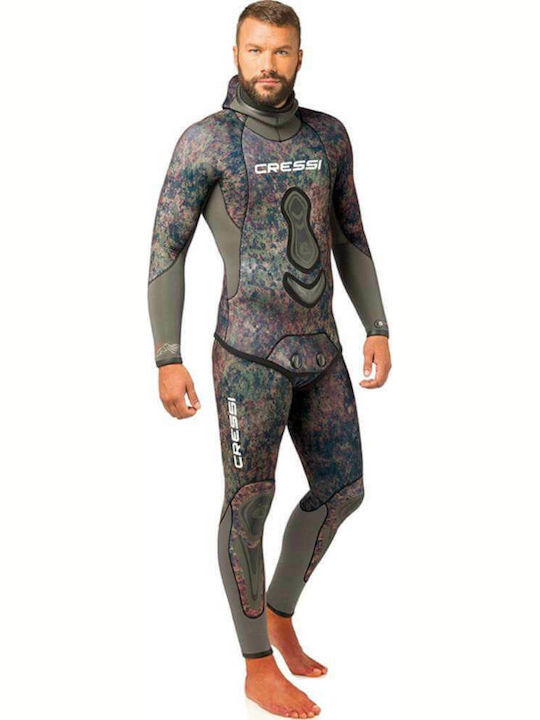 CressiSub Seppia Full Body Wetsuit Shaved with Chest Pad for Speargun Camouflage Green 3.5mm CressiSub Seppia Full Body Wetsuit Shaved with Chest Pad for Speargun Camouflage Green 3.5mm
