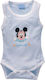 Baby Oliver Mickey Baby Bodysuit Underwear Set Sleeveless Light Blue