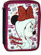 Gim Minnie Athletic Pencil Case Full with 2 Compartments Red