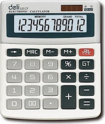 Deli Calculator 12 Digits in Gray Color