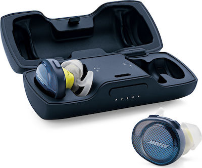 Bose SoundSport Free In-ear Bluetooth Handsfree Ακουστικά με Αντοχή στον Ιδρώτα και Θήκη Φόρτισης Μπλε