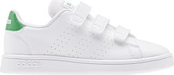 Adidas Παιδικά Sneakers Advantage C με Σκρατς Cloud White / Green / Grey Two