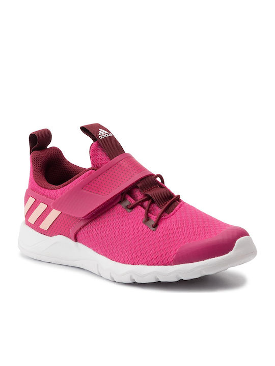 Rapidaflex Kids Sports Shoes Running with Hoop & Loop Closure Real Magenta / Collegiate Burgundy
