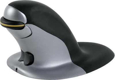 Fellowes Penguin RF Small Wireless Ergonomic Vertical Mouse Gray