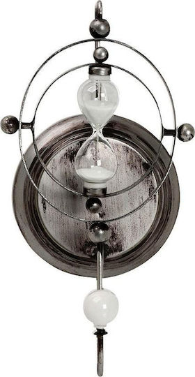 Espiel Wall Hanger Hourglass Metal 3 Hooks Gray 16.2x19.3x34.2cm