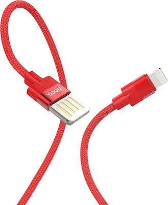 Hoco Braided USB to Lightning Cable Κόκκινο 1.2m (U55 Outstanding)