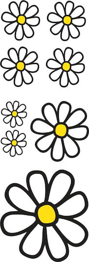 Simoni Racing Car Stickers Daisies 8pcs