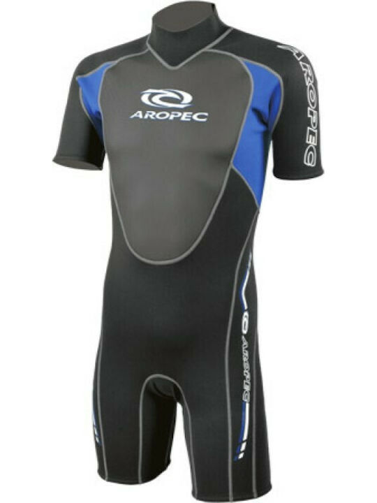 Aropec Neoprenanzug Tauchen mit Reißverschluss Schwarz 3mm