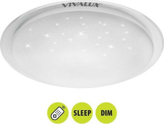 Vivalux Athena Τετράγωνο Εξωτερικό LED Panel 60W με Θερμό Λευκό Φως 3000K