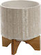 Espiel Decorative Vase Beige 21x21x17cm