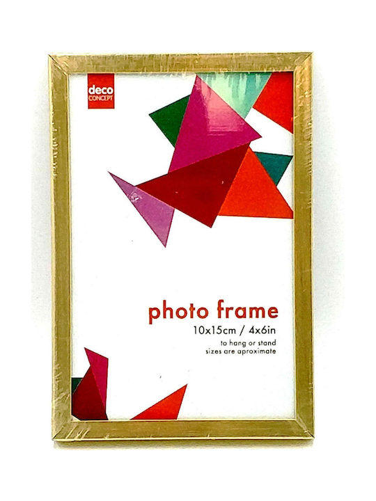 Deco Concept Frame Plastic 10cmx15cm with Gold Frame