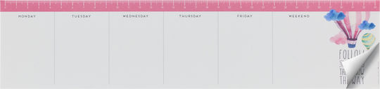 Legami Milano Εβδομαδιαίο Planner Follow Your Dreams Λευκό 33x8εκ.