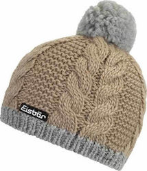Eisbär Kiana Pompon MÜ KIDS Kinder Beanie Gestrickt Beiges
