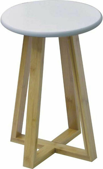 Stool For Kitchen T-d White 30x30x43cm Stool For Kitchen T-d White 30x30x43cm