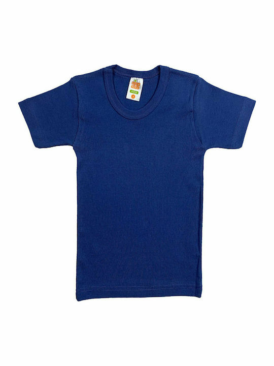 Nina Club Kinder Unterhemd Kurzärmelig Blau 1Stück