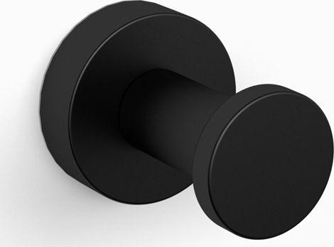 Langberger Series 108 Single Wall-Mounted Bathroom Hook ​4x4cm Black 21108-31Α-400