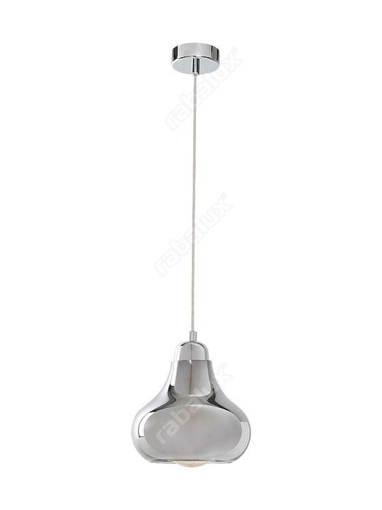 Rabalux Jezabel Pendant Light Single-Light Bell for Socket E27 Silver