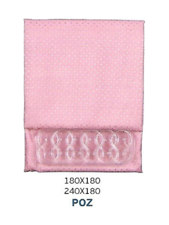 Import Hellas Κουρτίνα Μπάνιου 180x180 Ροζ