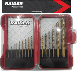 Raider Set 15 Burghie Titan cu Tija Cilindrică pentru Metal Raider Set 15 Burghie Titan cu Tija Cilindrică pentru Metal