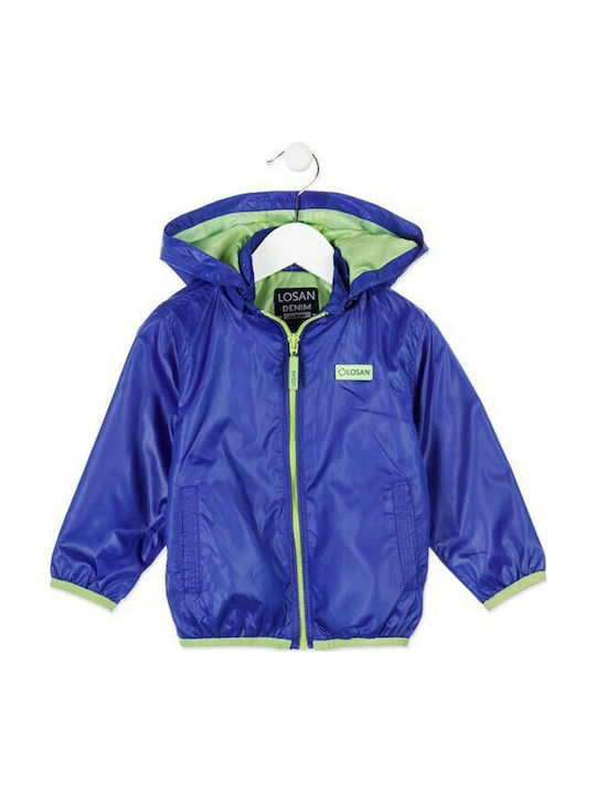 Losan Kids Casual Jacket short Windproof Hooded Blue