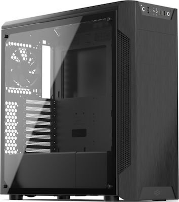 SilentiumPC Armis AR7 TG Gaming Midi Tower Computer Case with Window Panel Black