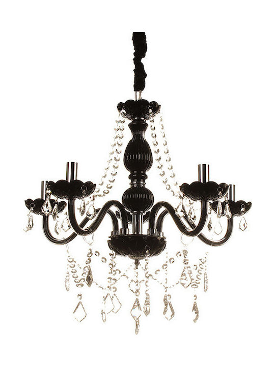 Keskor Chandelier Candlestick 5xE14 Black 5002-5BK