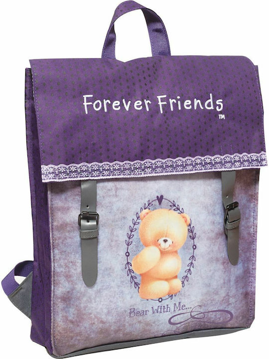 Forever Friends Rustic School Bag Backpack Elementary, Elementary in Purple color