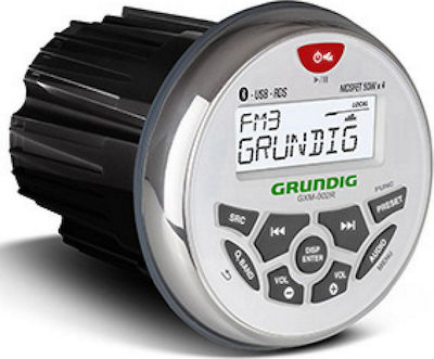 Grundig Ηχοσύστημα Σκάφους 4x50W Αδιάβροχο με AUX / Bluetooth / USB Ασημί