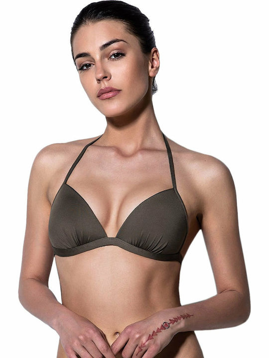 Bluepoint Padded Triangle Bikini Top Khaki