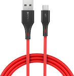 BlitzWolf Regular USB 2.0 to micro USB Cable Κόκκινο 1m (BW-MC13RED)