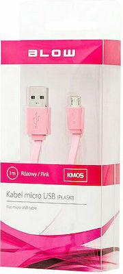 Blow Flach USB 2.0 auf Micro-USB-Kabel Rosa 1m (66-065) 1Stück
