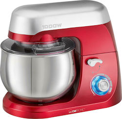 Clatronic KM 3709 Stand Mixer 1000W with Stainless Mixing Bowl 5lt Red