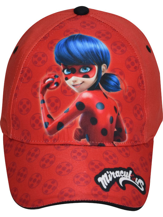Stamion Kids' Hat Jockey Fabric Ladybug Posing Red