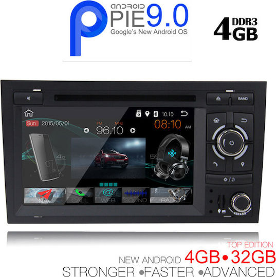 Ηχοσύστημα Αυτοκινήτου για Seat Exeo Audi A4 / A3 2008-2013 (Bluetooth/USB/AUX/WiFi/GPS/Apple-Carplay/Android-Auto) με Οθόνη Αφής 7"