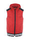 Sprint Kids Casual Jacket Sleeveless Long Hooded Red