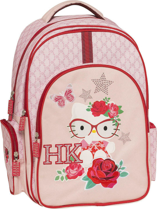 Graffiti Hello Kitty School Bag Backpack Elementary, Elementary in Pink color