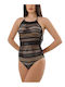 BP4006 Costum De Baie Întreg Push Up Negru