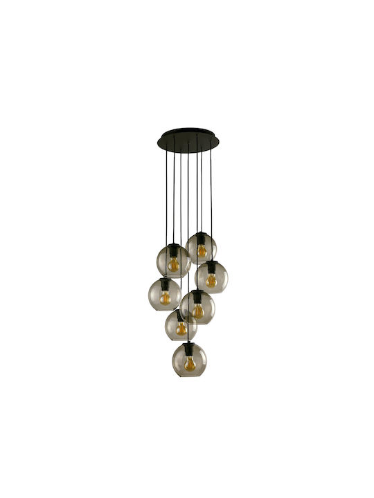 Nowodvorski Vetro Pendant Chandelier for 7 Bulbs E27 Black