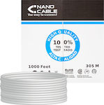 Nanocable U/UTP Cat.6 Ethernet Network Cable without connectors 305m Gray 1pcs