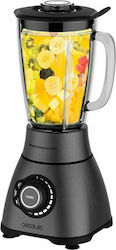 Cecotec Power Black Titanium 1800 Smart Μπλέντερ για Smoothies με Γυάλινη Κανάτα 1.8lt 1800W Μαύρο