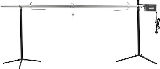 vidaXL Inox Barbecue Spit for Lamb with Motor 207cm